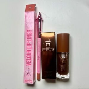 Jeffree Star Cosmetics Leo Velour Lip Liner & Dark Roast Lip Oil Bundle